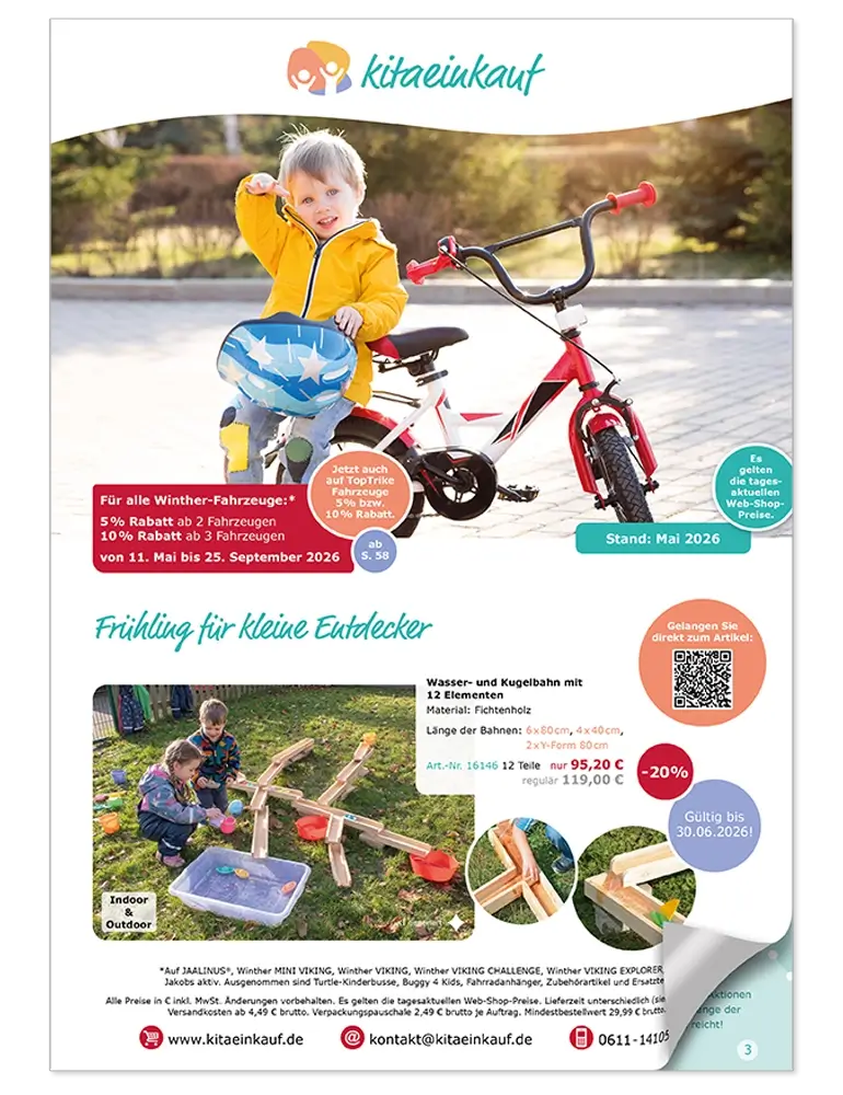 Kinderbike, Räder, Helm, Waldgrün, Holzspielzeug