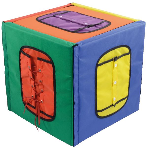 Kinderspielwürfel, Bunte Würfel, Lernwürfel, Würfel mit Fronttaschen, Klett-/Laces Würfel