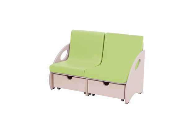 Sitzsofa mit Rollschubladen  Sitzsofa mit Rollschubladen