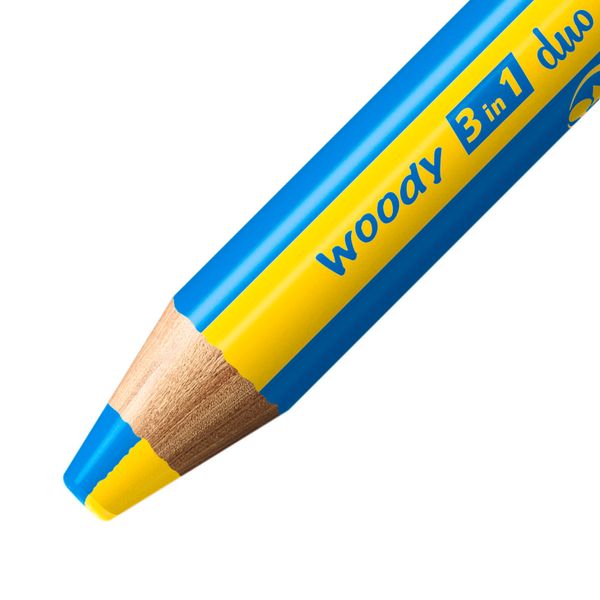 STABILO Woody 3in1 duo Malstifte, inkl. Spitzer, farbig sortiert, 10 Stück