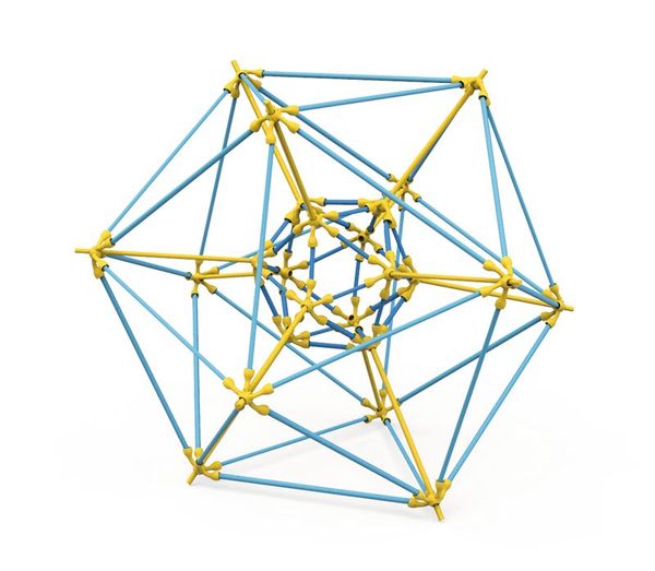 Konstruktionsspielzeug, Geodesischer Rahmen, Stäbe und Knoten, Konstruktionsbaustein, Geometrische Struktur