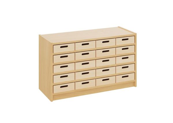 Materialschrank mit kleinen Kästen ohne Sichtfenster, Varianten wählbar