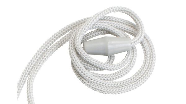 weißes kabel, Kordel, Kunststoffkappe, verhedderte Kordel, Kabellänge