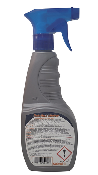 Sprühflasche, Reinigungsmittel, Sprühkopf, Grey bottle, 500ml