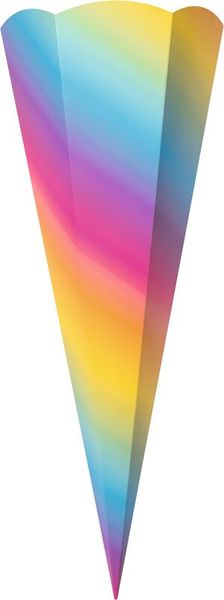 FOLIA Geschwister-Schultüten-Rohlinge, eckig, aus Fotokarton, 41 cm, 5 Stück, Farbe wählbar