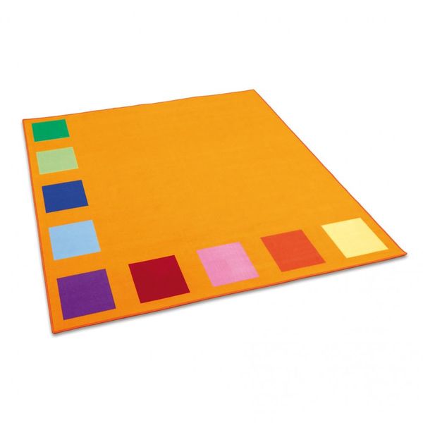 tischdecke, orange, quadrate, farben, geometrisch