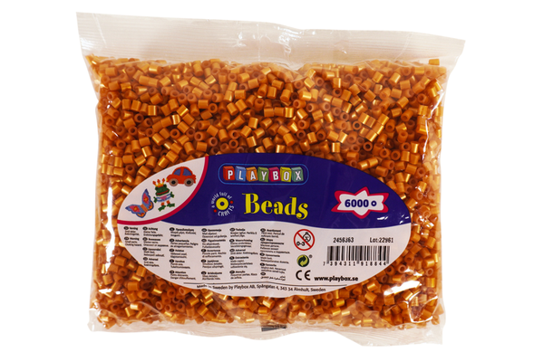 Bügelperlen Nachfüllpackung, Kupfer, Silber oder Gold (Farbe wählbar), 6.000 Stück