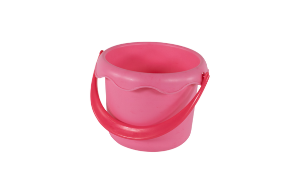 rosa Eimer, Kinder-Eimer, Plastikeimer, Griff aus Kunststoff, Lippenrand-Form