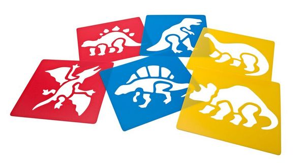 Schablonen Dinos, 6 Stück  Schablonen Dinos, 6 Stück