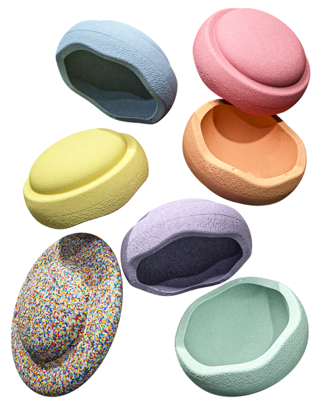 makeup-sponge, blender-sponge, multi-color, rounded-oval, sponge-powder