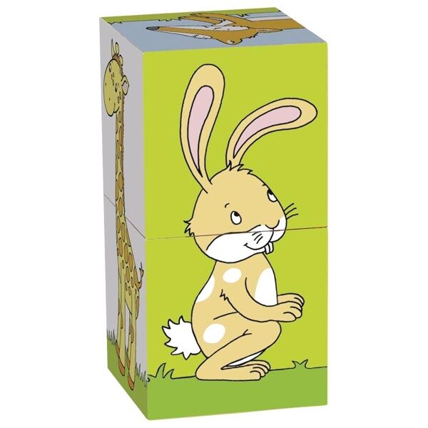 GOKI Würfelpuzzle Tiere, 2-teilig, ab 2 Jahre GOKI Würfelpuzzle Tiere, 2-teilig, ab 2 Jahre