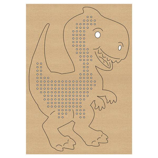 T- Rex, Dinosaurier, Holzdruck, Lineart, Schnitzzeichnung