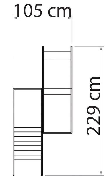 MATHOU Modulares Spielpodest mit Treppenaufstieg & Rutsche, 2-teilig, ab 18 Monate