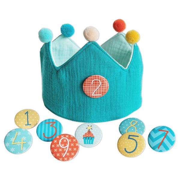 Tafel, Pompom, Kronenkopf, Geburtstagsset, Ziffernaufkleber