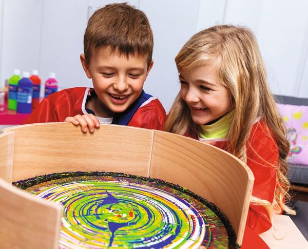 Farbschleuder Profi aus Holz, 36 cm Farbschleuder Profi aus Holz, 36 cm