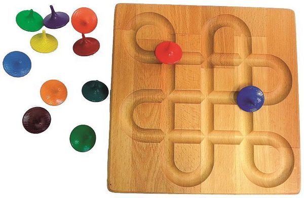 fidget tray, Holz, Puzzle, bunt, Stifte/Spieße