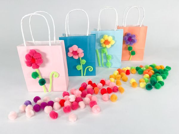 Papiertüten M, Kraftpapier, farbig sortiert TREND, 20 Stück