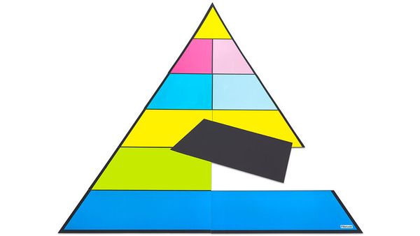 Puzzleset, Tangenton, Pyramide, Farben, Unterlage