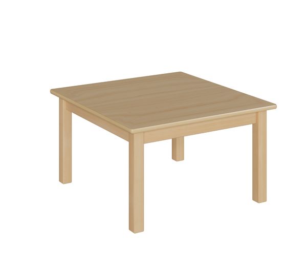 Quadrattisch 60x60 cm, Dekor Buche, Zarge, Tischbeine aus Holz