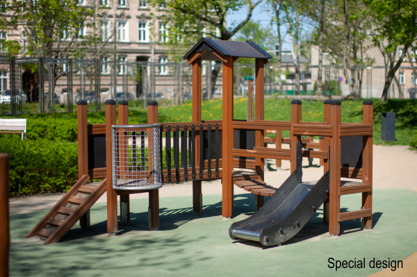 Kastell Spielturm mit Rutsche 