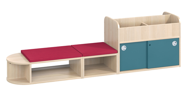 MATHOU Kombination Sitzbank + Bücherregal