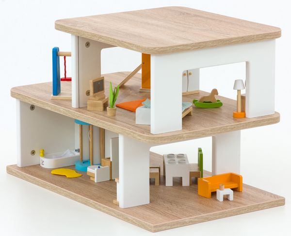 holzhaus, puppenhaus, holzspielzeug, kleinmodelle, minihäuser