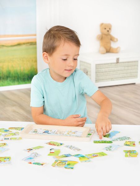 Lagen-Puzzle 4 Jahreszeiten, 36 Teile, Holz, ab 4 Jahre Lagen-Puzzle 4 Jahreszeiten, 36 Teile, Holz, ab 4 Jahre