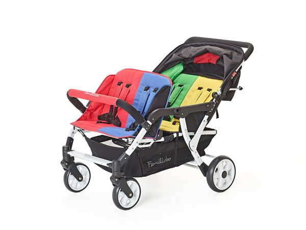 Kinderwagen, Zwillingswagen, Doppelsitz, Coloured seats, Kombiwagen