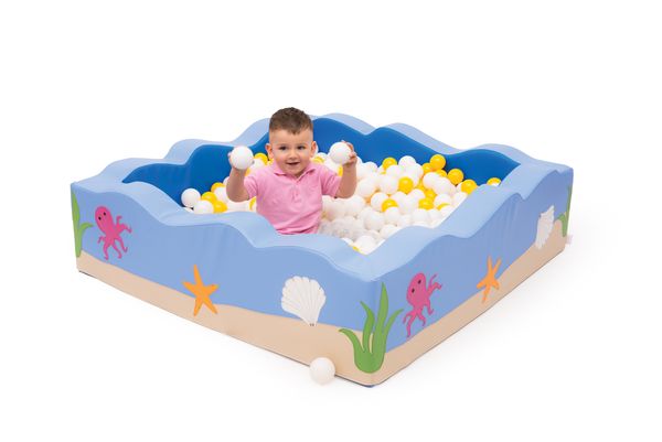 Kinderbecken, Bällebad, Bälle, Spielbereich, Ozean-Motiv