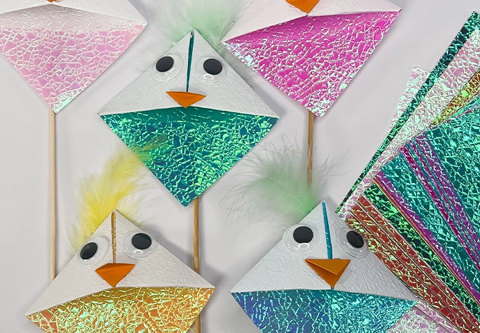 selbst gebastelte Vogel Deko