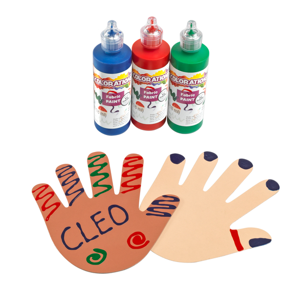 Farbfarbe, Nagelkunst, Handabdruck, Kunstset, Hände bemalt