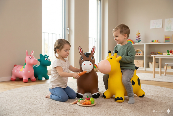 Spielzeug, Stofftier, Pferd, Giraffenfigur, Kinderspiel
