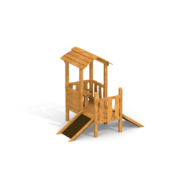 Spielgerät, Klettergerüst, Holz, Rutsche, Spielplatz