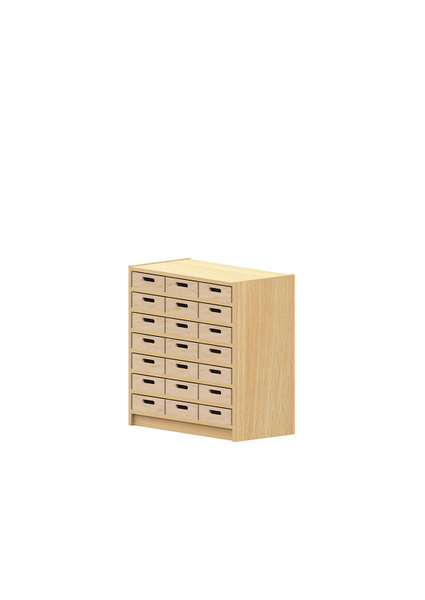 BasicPlus Unterschrank mit 6 feste Böden, 21 Materialkästen, B: 78 cm