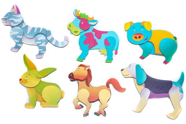 Magnetpuzzle Bauernhoftiere, 6 Puzzle, ab 3 Jahre Magnetpuzzle Bauernhoftiere, 6 Puzzle, ab 3 Jahre