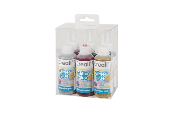 glitzerkleber, Dekor Kleber, Glitzer, Kleber, Flaschen-Set