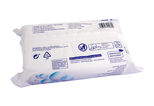 KITAEINKAUF Feuchttücher 99% Wasser, 12x80 Stück + 1 Box Einweghandschuhe Vinyl Gr. M (AKTION)