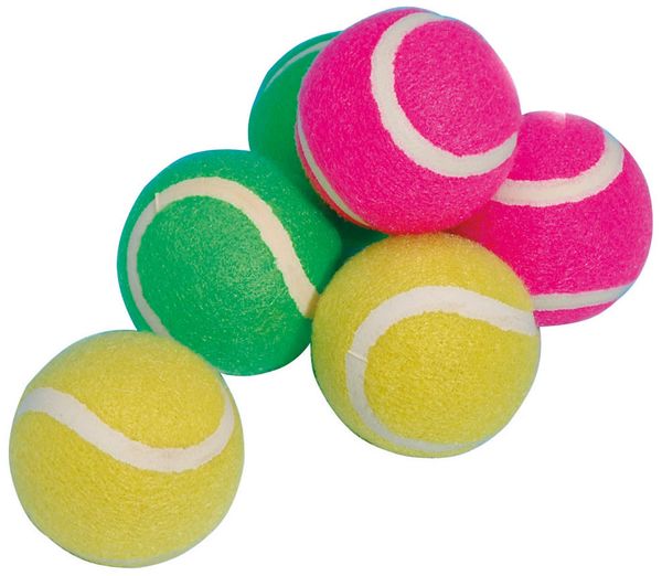  Tennisbälle, neonfarben, flauschige textur, Sportzubehör, Satz Bälle