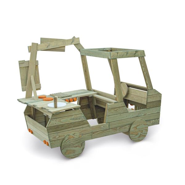 Holzwagen, Holzspielzeug, Kiosk, Sitzwagen, Küche