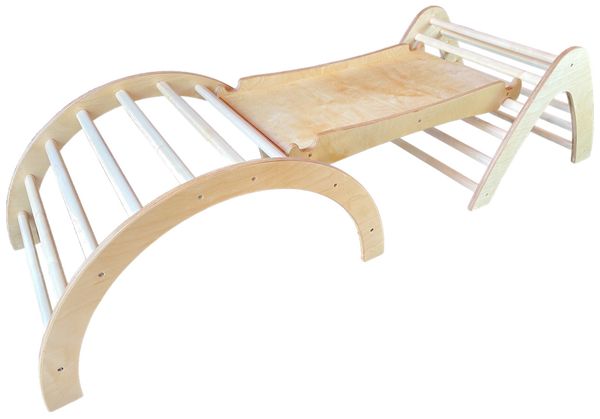 Kinderbett, Kletterkissen?, Klettergerüst, Holz, Rutschbrett