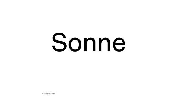 Wort, Sonne, Text