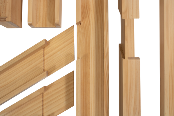 Wasserbahn / Kugelbahn, massives Kiefernholz, 12 Teile, ab 3 Jahre (SONDERANGEBOT)