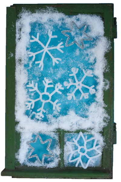 Schneeflocken, Fensterbild, Winterdeko, Eisblumen, Dekoration