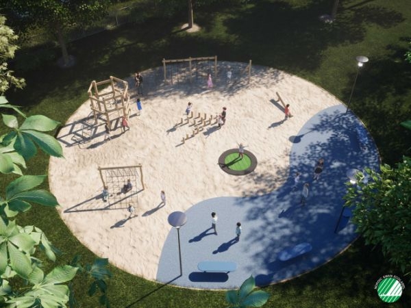 Ural Klettergerüst mit Kletternetz Eco