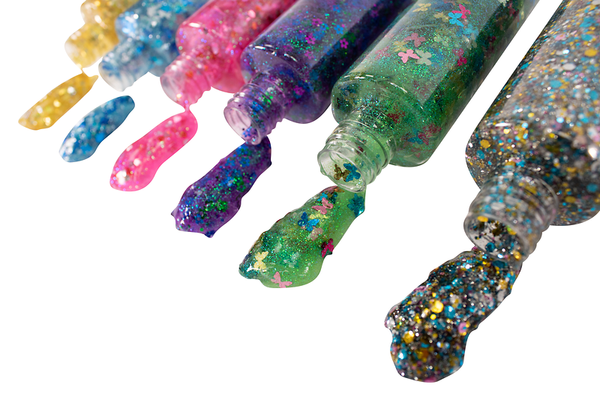 Glitterkleber, je 110 ml, 6 Flaschen