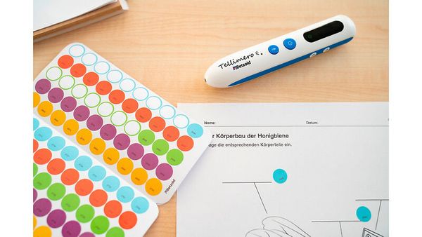 Stift, Teststreifen, Klebeetikett, Bleistiftspender, Arbeitsmaterial