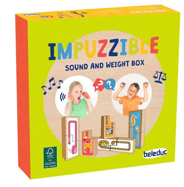 Impuzzible 2 in 1 "Geräusche und Gewichtebox, ab 3 Jahre Impuzzible 2 in 1 "Geräusche und Gewichtebox, ab 3 Jahre
