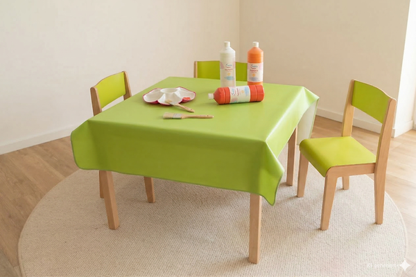 Wachstuchtischdecke gekettelt, 130x160 cm, Farbe wählbar