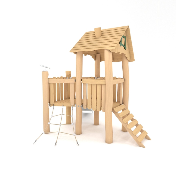 Spielhaus, Kletterturm, Holzspielzeug, Kletterstange, Spielturm