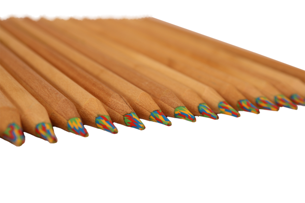 ELVIRAS Regenbogen-Stifte, natur, dreieckig, 24er Set ELVIRAS Regenbogen-Stifte, natur, dreieckig, 24er Set